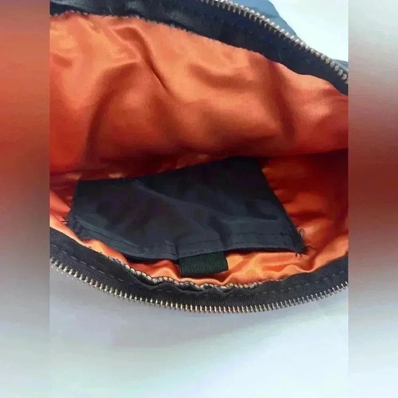 USA FARIS NAVY BLUE ORANGE FOLDOVER MESSENGER BAG - Picture 3 of 8